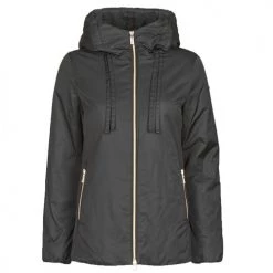 Vêtements Femme Parkas Geox MYRIA Noir -Manteaux Soldes Magasin 17755463 500 A