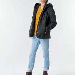 Vêtements Femme Parkas Geox MYRIA Noir -Manteaux Soldes Magasin 17755463 500 C