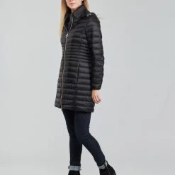 Vêtements Femme Doudounes Geox JAYSEN Noir -Manteaux Soldes Magasin 17755469 500 C
