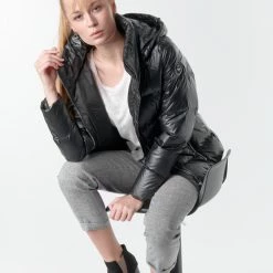 Vêtements Femme Doudounes Les Petites Bombes ATHINA Noir -Manteaux Soldes Magasin 17760720 500 E