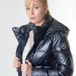 Vêtements Femme Doudounes Les Petites Bombes ATHINA Marine -Manteaux Soldes Magasin 17760721 500 E