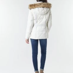 Vêtements Femme Doudounes Morgan GORAL Off white -Manteaux Soldes Magasin 17821163 500 D