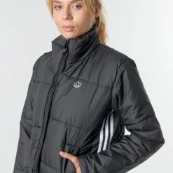 Vêtements Femme Doudounes adidas Originals SHORT PUFFER Noir -Manteaux Soldes Magasin 17830620 500 E