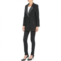 Vêtements Femme Manteaux Naf Naf ALEXIA Noir -Manteaux Soldes Magasin 1787324 500 D
