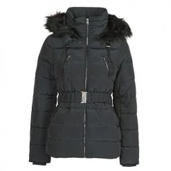 Vêtements Femme Parkas Naf Naf BU-CHOUPINOU COURT Noir -Manteaux Soldes Magasin 17880374 500 A