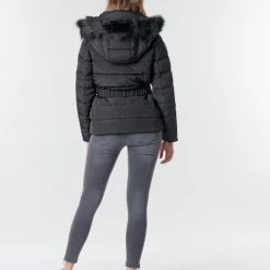 Vêtements Femme Parkas Naf Naf BU-CHOUPINOU COURT Noir -Manteaux Soldes Magasin 17880374 500 D