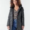 Vêtements Femme Parkas One Step FR42021 Gris -Manteaux Soldes Magasin 17891781 500 B