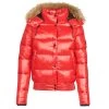 Vêtements Femme Doudounes Superdry HIGH SHINE TOYA BOMBER Rouge -Manteaux Soldes Magasin 17893555 500 A