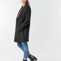 Vêtements Femme Manteaux Esprit LL* BASICBLZRCT Noir -Manteaux Soldes Magasin 17900993 500 C