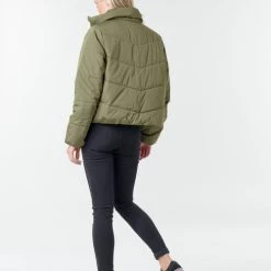 Vêtements Femme Doudounes Vans FOUNDRY V PRINTED PUFFER MTE Kaki -Manteaux Soldes Magasin 17909145 500 D