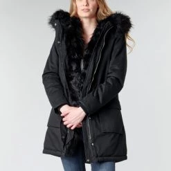 Vêtements Femme Doudounes Betty London NIETTE Noir -Manteaux Soldes Magasin 17924816 500 B