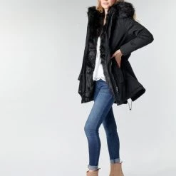 Vêtements Femme Doudounes Betty London NIETTE Noir -Manteaux Soldes Magasin 17924816 500 C
