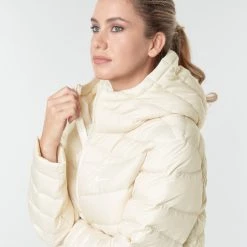 Vêtements Femme Doudounes Nike W NSW WR LT WT DWN JKT Beige -Manteaux Soldes Magasin 17928545 500 E