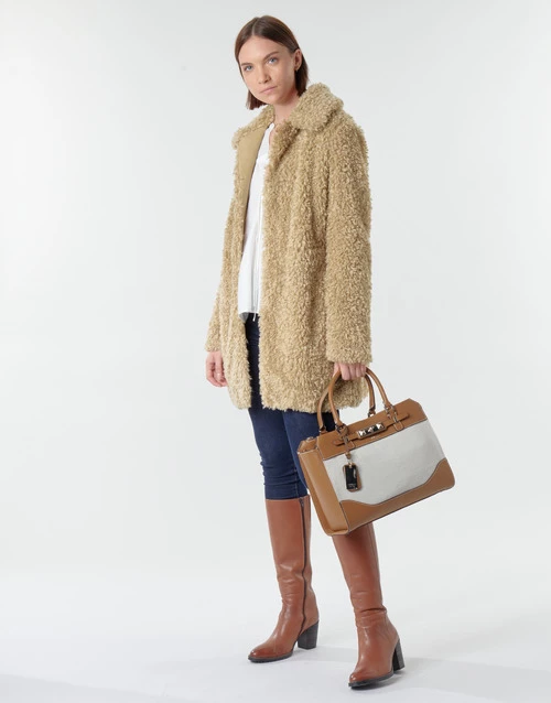 Vêtements Femme Manteaux Guess MARINA Beige 5 Vêtements Femme Manteaux Guess MARINA Beige – Image 3