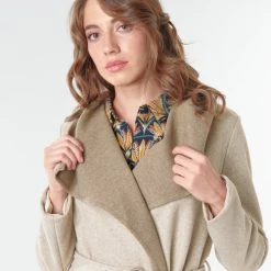 Vêtements Femme Manteaux Vila VIBIAS Beige -Manteaux Soldes Magasin 18005037 500 E