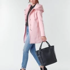 Vêtements Femme Manteaux Moony Mood PANTE Rose -Manteaux Soldes Magasin 18019690 500 C