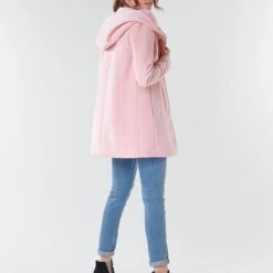 Vêtements Femme Manteaux Moony Mood PANTE Rose -Manteaux Soldes Magasin 18019690 500 D