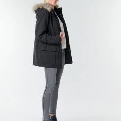 Vêtements Femme Parkas JDY JDYSTAR Noir -Manteaux Soldes Magasin 18082576 500 C