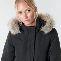 Vêtements Femme Parkas JDY JDYSTAR Noir -Manteaux Soldes Magasin 18082576 500 E