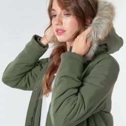 Vêtements Femme Parkas JDY JDYSTAR Kaki -Manteaux Soldes Magasin 18082577 500 E