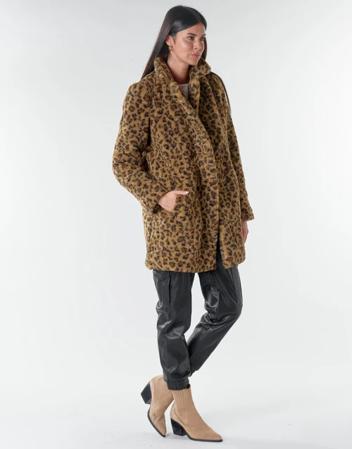 Vêtements Femme Manteaux Noisy May NMGABI Marron 5 Vêtements Femme Manteaux Noisy May NMGABI Marron – Image 3