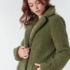 Vêtements Femme Manteaux Noisy May NMGABI Kaki -Manteaux Soldes Magasin 18128910 500 E