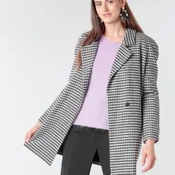 Vêtements Femme Manteaux Betty London NIVER Noir / Blanc