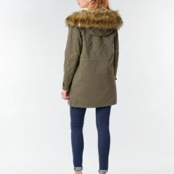 Vêtements Femme Parkas Moony Mood PADA Kaki -Manteaux Soldes Magasin 18325924 500 D