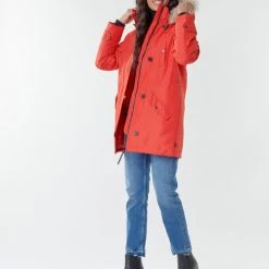 Vêtements Femme Parkas Vero Moda VMEXPEDITION Rouge -Manteaux Soldes Magasin 18327263 500 C