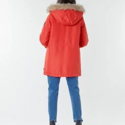 Vêtements Femme Parkas Vero Moda VMEXPEDITION Rouge -Manteaux Soldes Magasin 18327263 500 D