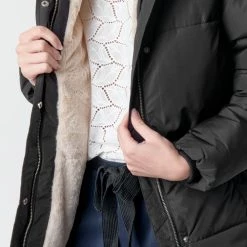 Vêtements Femme Parkas Vero Moda VMFINLEY Noir -Manteaux Soldes Magasin 18327299 500 E