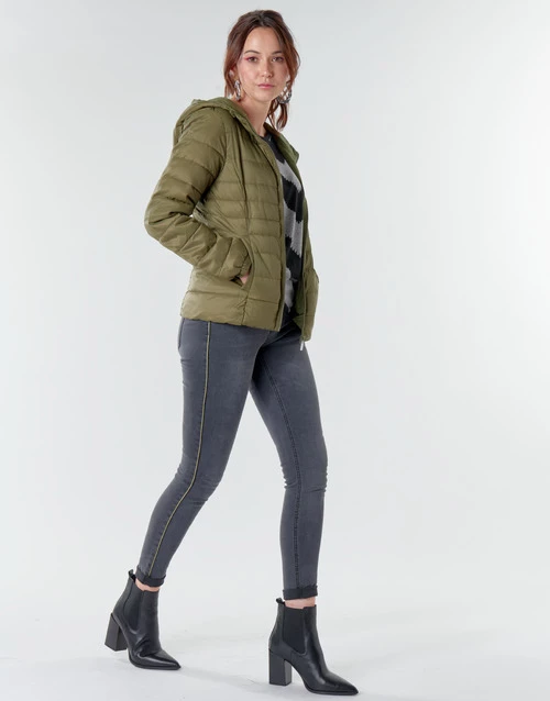 Vêtements Femme Doudounes Only ONLTAHOE Kaki 5 Vêtements Femme Doudounes Only ONLTAHOE Kaki – Image 3