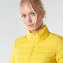 Vêtements Femme Doudounes Only ONLTAHOE Jaune -Manteaux Soldes Magasin 18330097 500 E