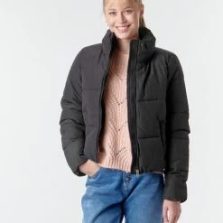 Vêtements Femme Doudounes Only ONLDOLLY Noir -Manteaux Soldes Magasin 18330098 500 B