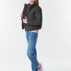 Vêtements Femme Doudounes Only ONLDOLLY Noir -Manteaux Soldes Magasin 18330098 500 C