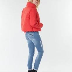 Vêtements Femme Doudounes Only ONLDOLLY Rouge -Manteaux Soldes Magasin 18330099 500 D
