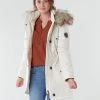 Vêtements Femme Parkas Only ONLIRIS Blanc -Manteaux Soldes Magasin 18330132 500 B