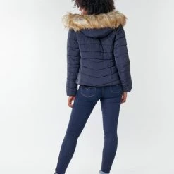 Vêtements Femme Doudounes Only ONLNEWELLAN Marine -Manteaux Soldes Magasin 18330153 500 D