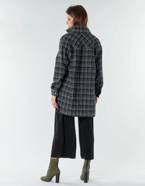 Vêtements Femme Manteaux Only ONLTINA Noir 6 Vêtements Femme Manteaux Only ONLTINA Noir – Image 4