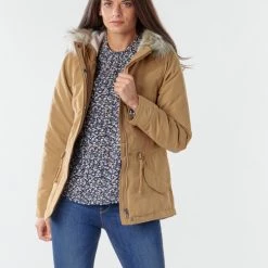 Vêtements Femme Parkas Only ONLNEW LUCCA Camel