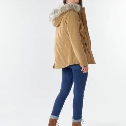 Vêtements Femme Parkas Only ONLNEW LUCCA Camel -Manteaux Soldes Magasin 18330163 500 D
