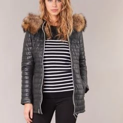 Vêtements Femme Doudounes Oakwood POPPY Noir -Manteaux Soldes Magasin 1833996 500 B