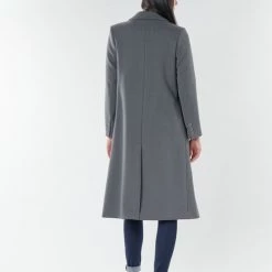 Vêtements Femme Manteaux Benetton Gris -Manteaux Soldes Magasin 18477147 500 D