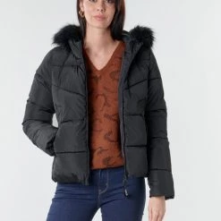 Vêtements Femme Doudounes Only ONLMONICA Noir -Manteaux Soldes Magasin 18518614 500 B