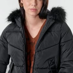 Vêtements Femme Doudounes Only ONLMONICA Noir -Manteaux Soldes Magasin 18518614 500 E