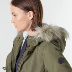 Vêtements Femme Parkas Only ONLPEYTON Kaki -Manteaux Soldes Magasin 18518633 500 E