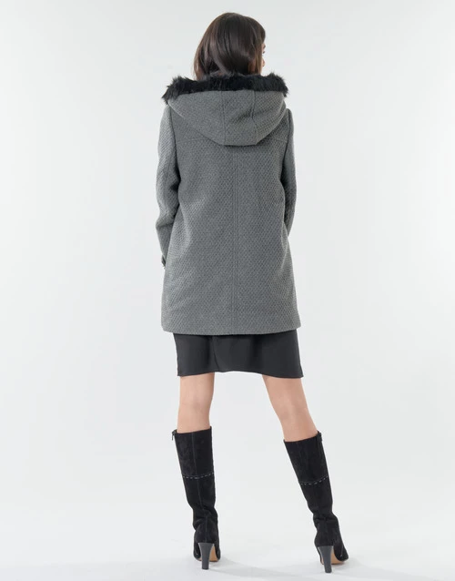 Vêtements Femme Manteaux Naf Naf ABIBA Gris 6 Vêtements Femme Manteaux Naf Naf ABIBA Gris – Image 4