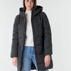 Vêtements Femme Doudounes Only ONLDOLLY Noir -Manteaux Soldes Magasin 18600144 500 B