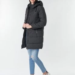 Vêtements Femme Doudounes Only ONLDOLLY Noir -Manteaux Soldes Magasin 18600144 500 C