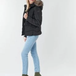 Vêtements Femme Doudounes Only ONLROONA Noir -Manteaux Soldes Magasin 18600150 500 C